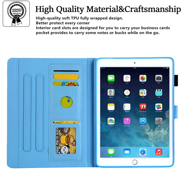 Étui intelligent en cuir à motifs pour iPad Air 10,5 pouces (2019)/iPad Pro 10,5 pouces (2017)/iPad 10,2 pouces (2021)/(2020)/(2019) - Fleur/Papillon