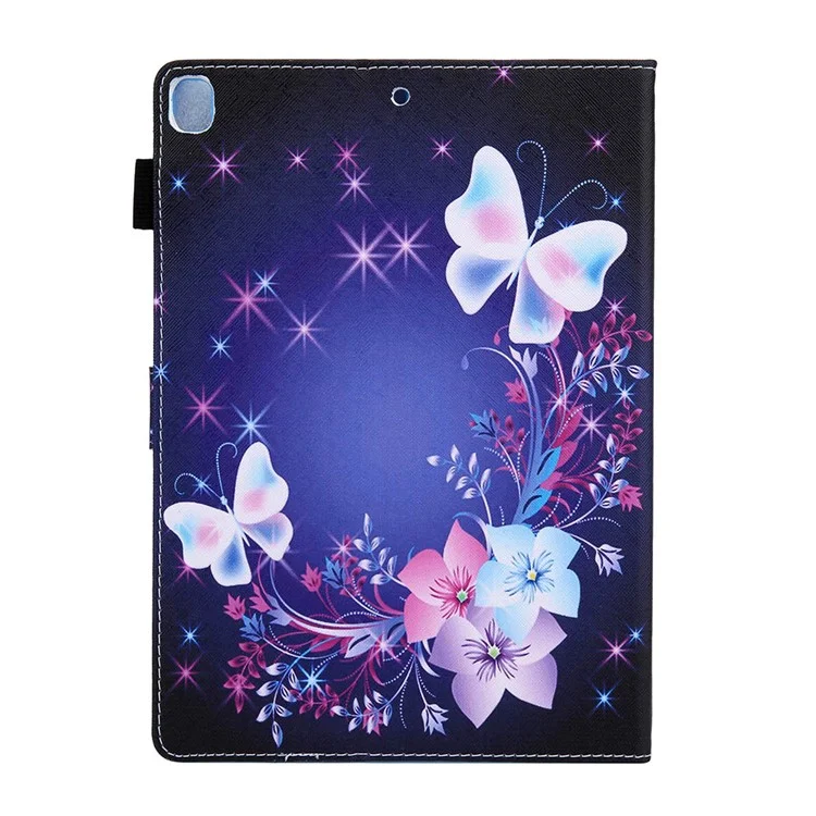 Étui intelligent en cuir à motifs pour iPad Air 10,5 pouces (2019)/iPad Pro 10,5 pouces (2017)/iPad 10,2 pouces (2021)/(2020)/(2019) - Fleur/Papillon