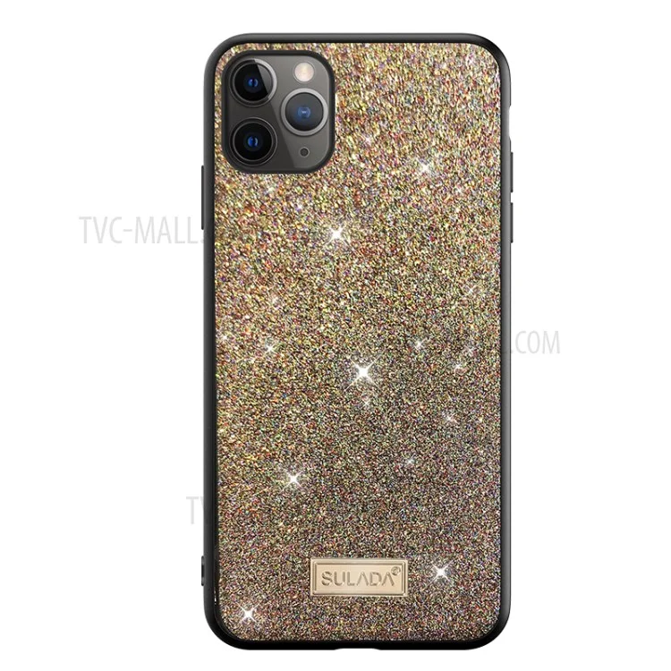 SULADA Dazzling Glittery Surface Leather TPU Case for iPhone 12 Pro Max Shell - Multi-color