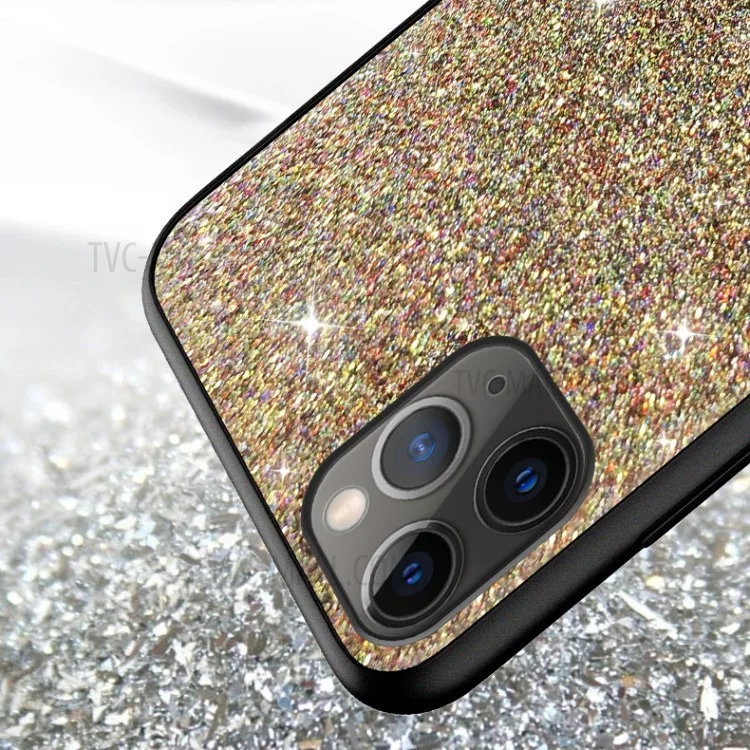 SULADA Dazzling Glittery Surface Leather TPU Case for iPhone 12 Pro Max Shell - Multi-color