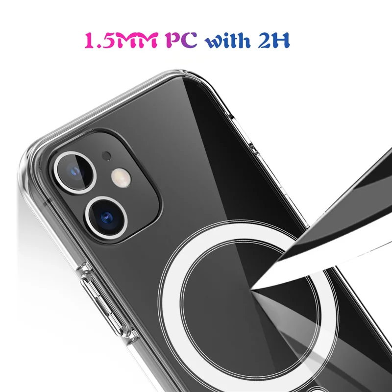 Clear TPU Phone Protective Back Cover [Support Wireless Charge] for iPhone 12 mini 5.4 inch