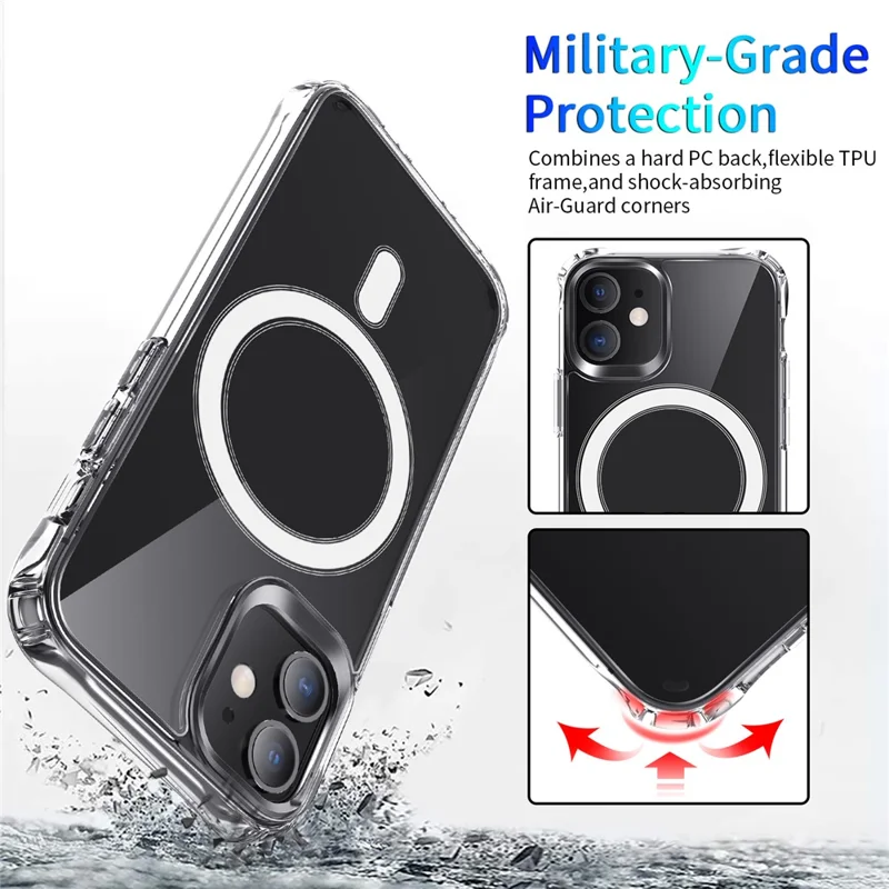 Estilo Claro Acrílico + Estojo TPU Para Iphone 12/12 Proate à Prova de Choque Pro