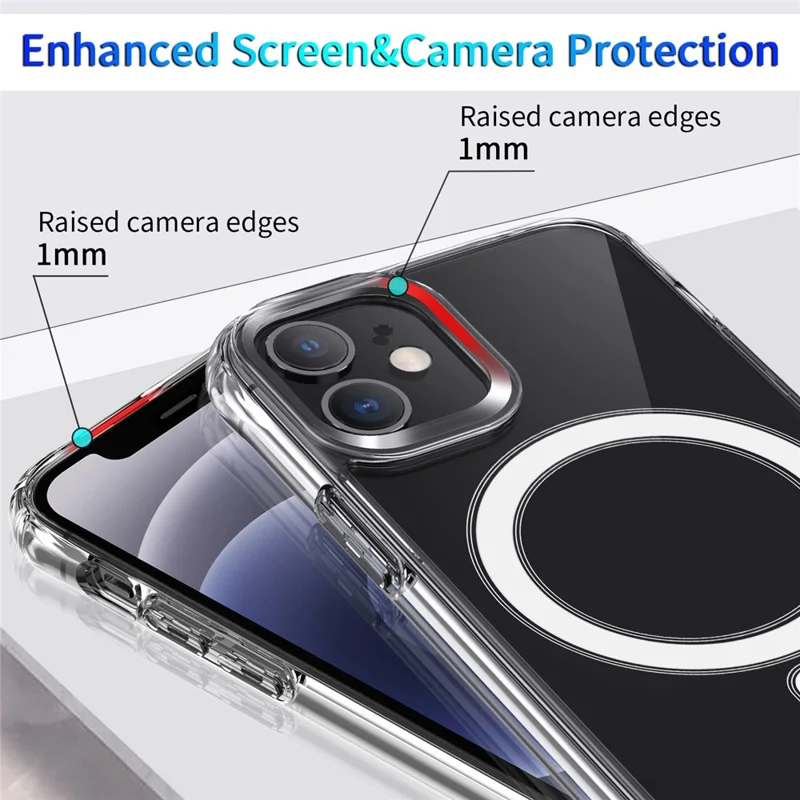 Estilo Claro Acrílico + Estojo TPU Para Iphone 12/12 Proate à Prova de Choque Pro