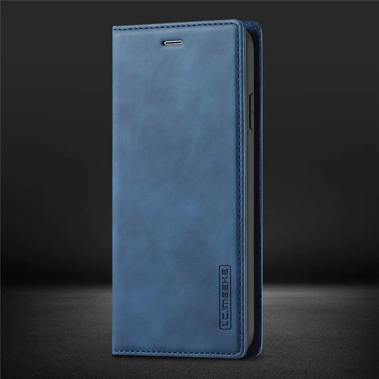 LC.IMEEKE TPU + PU Leather Strong Magnetic Phone Protective Shell for iPhone XR - Blue