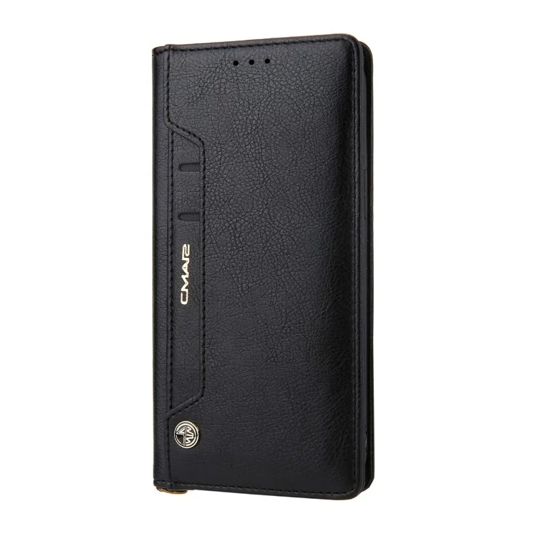 CMAI2 PU Leather Phone Cover Case with Card Holder for iPhone 12 Pro Max - Black