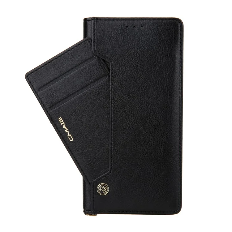CMAI2 PU Leather Phone Cover Case with Card Holder for iPhone 12 Pro Max - Black