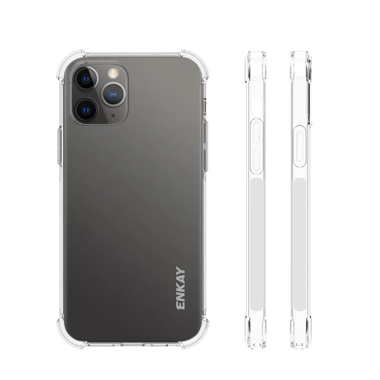 Étui en TPU transparent antichoc ENKAY pour iPhone 12/12 Pro, avec revêtement mat antiglisse