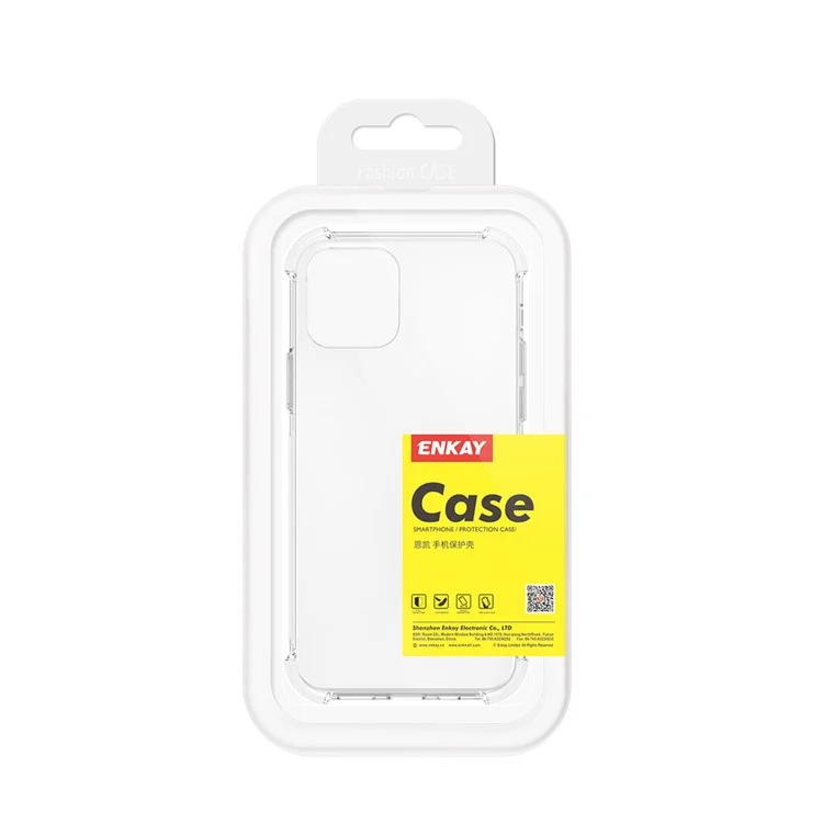 Étui en TPU transparent antichoc ENKAY pour iPhone 12/12 Pro, avec revêtement mat antiglisse
