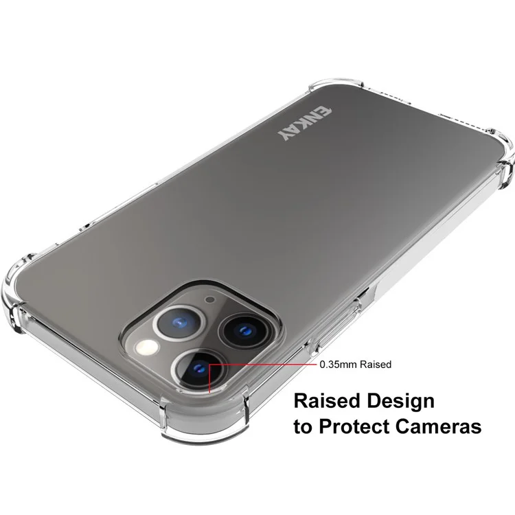 ENKAY HAT PRINCE Clear TPU Case with [Full Glue] [Complete Cover] Tempered Glass Screen Film for iPhone 12 / 12 Pro