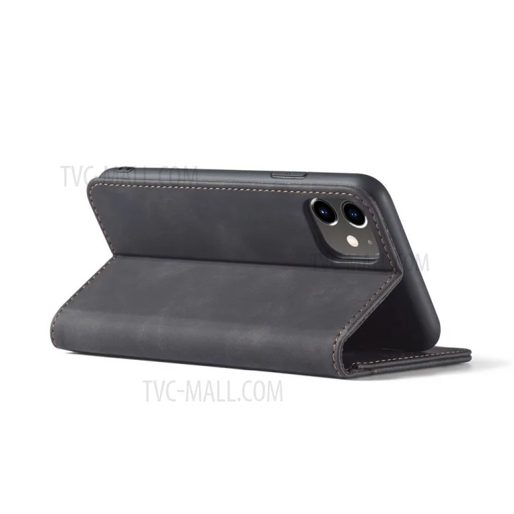 Funda de cartera de cuero auto-absorbida de la serie Fantasy para iPhone 12 mini de 5.4 pulgadas - Negro