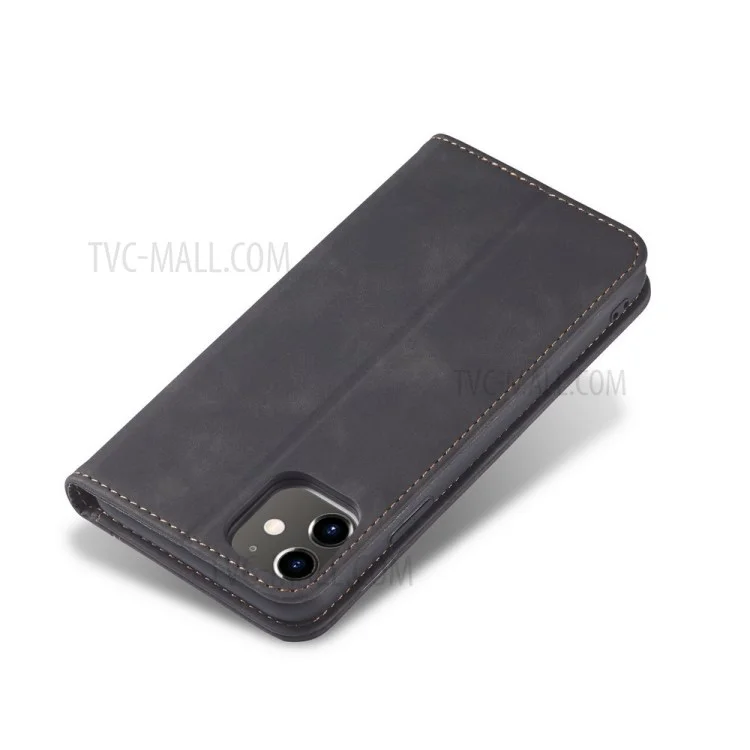 Funda de cartera de cuero auto-absorbida de la serie Fantasy para iPhone 12 mini de 5.4 pulgadas - Negro