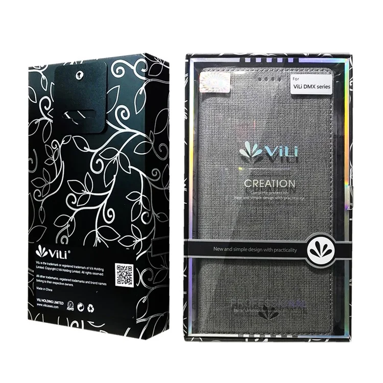 VILI DMX Auto-Absorbed Plain Cross Texture Leather Phone Cover Case with Card Holder for iPhone 12/12 Pro - Black