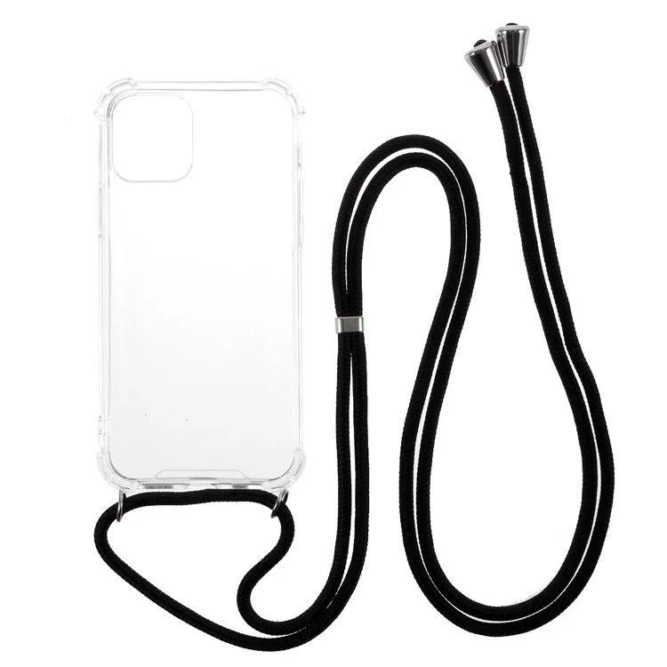 Anti-Drop TPU Bumper Frame Phone Case with Lanyard for iPhone 12/12 Pro