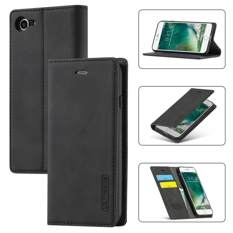 Lc. Imeeke Strong Auto-absorbido de Trabajo de Trabajo de Estilo de Negocio Con Cáscara Para Iphone 7/8/SE (2020)/SE (2022) - Negro