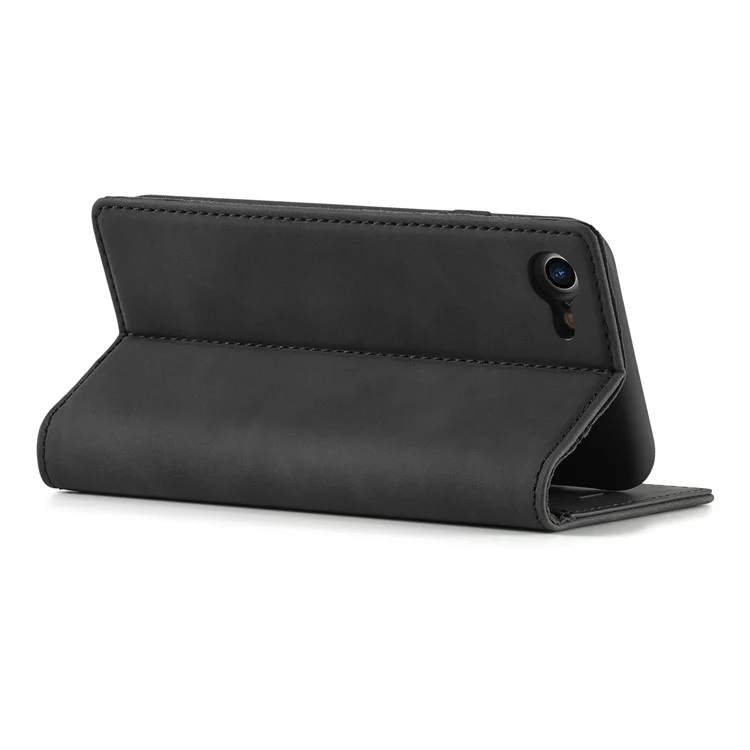 Lc. Imeeke Sheeke Shee Shel de Couverture de Téléphone en Cuir de Style Commercial Auto-Absorbed Pour Iphone 7/8 / se (2020) / se (2022) - le Noir