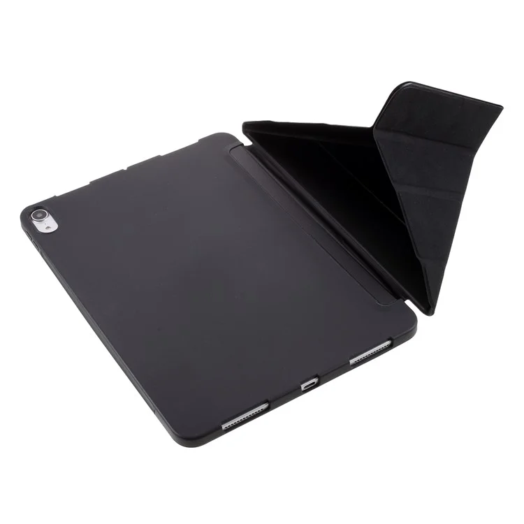 Origami Stand Smart Leather Shell Case Para Ipad Air (2020)/Air (2022) - Negro