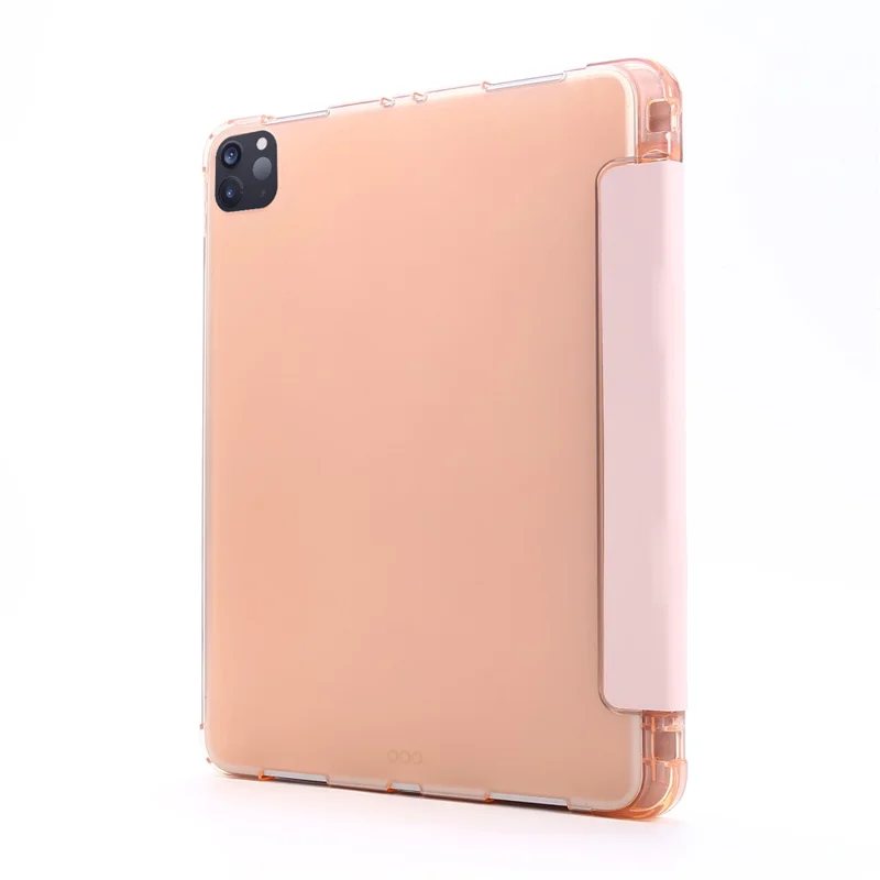 Tri-Fold Stand Leather Case with Pen Slot for iPad Air 11 (2026) / (2025) / (2024) / Air (2022) / (2020) Tablet Shell - Pink