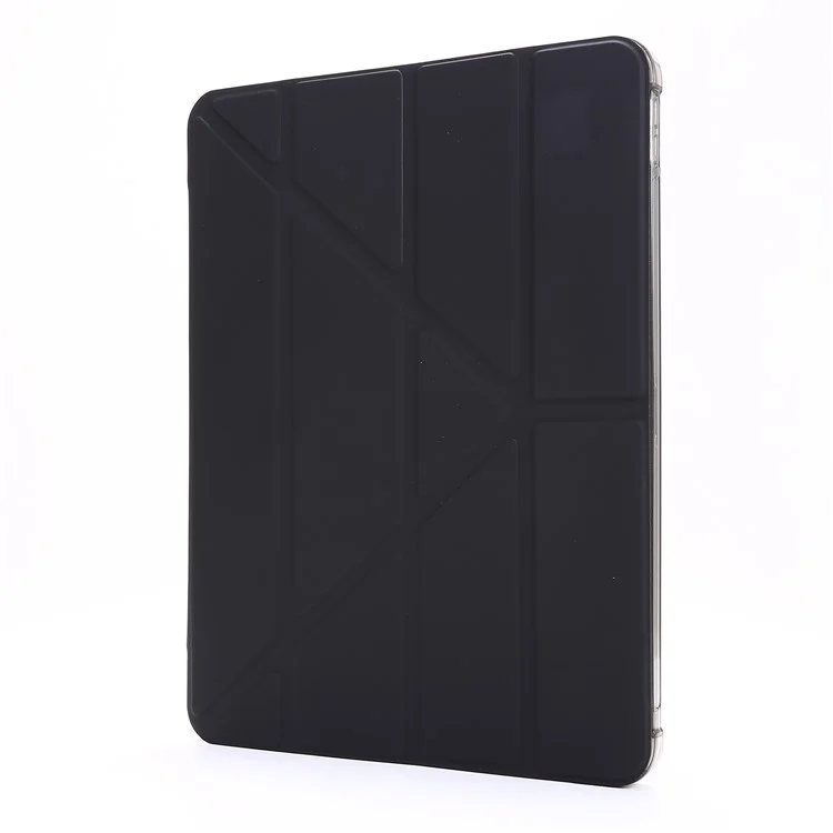 Deformable Stand Leather Wake/Sleep Tablet Case for iPad Air (2020)/Air (2022) - Black