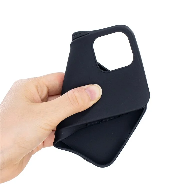 Pure Colour Matte Soft TPU Cover Phone Case für iPhone 12 Pro / iPhone 12 - Schwarz