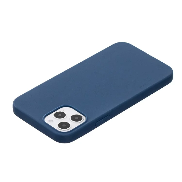 Pure Colour Matte Soft TPU Cover Phone Case for iPhone 12 Pro / iPhone 12 - Dark Blue