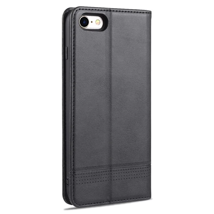 Case de Cuero Autoabsorbido AZNS Para Iphone SE (2020)/SE (2022)/7/8 Cubierta de Soporte de Billetera - Negro