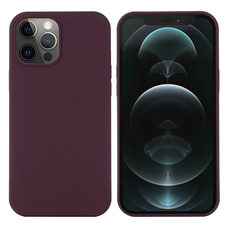 Magnetic Absorption Liquid Silicone Cell Phone Cover [Support Magnetic Wireless Charge]  iPhone 12 Pro Max Magnetic - Wine Red