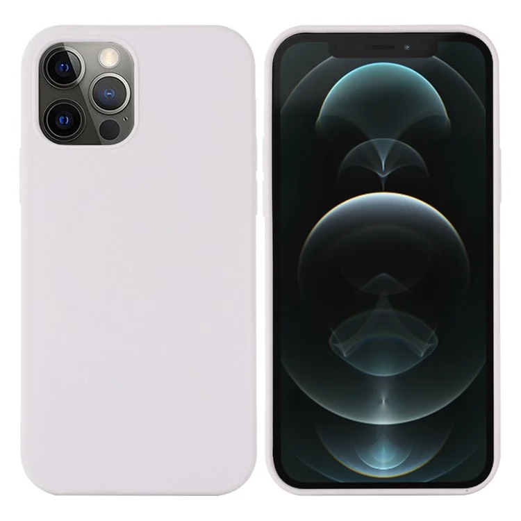 For iPhone 12 Pro/12 Case Compatible with MagSafe Anti-Drop Liquid Silicone Phone Cover - White
