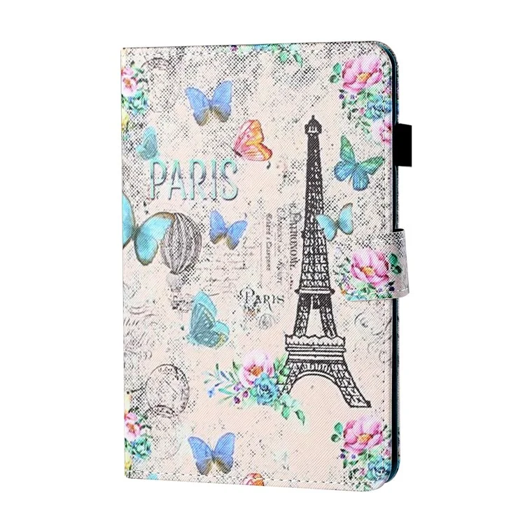 Universal Pattern Printing Leather Tablet Case for iPad 9.7-inch (2017)/(2018)/iPad Air (2013)/Air 2 - Eiffel Tower