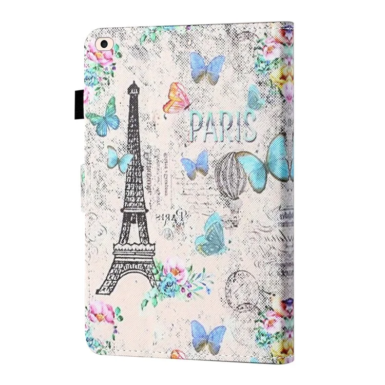 Universal Pattern Printing Leather Tablet Case for iPad 9.7-inch (2017)/(2018)/iPad Air (2013)/Air 2 - Eiffel Tower