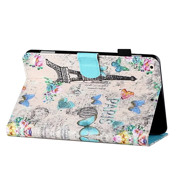 Universal Pattern Printing Leather Tablet Case for iPad 9.7-inch (2017)/(2018)/iPad Air (2013)/Air 2 - Eiffel Tower