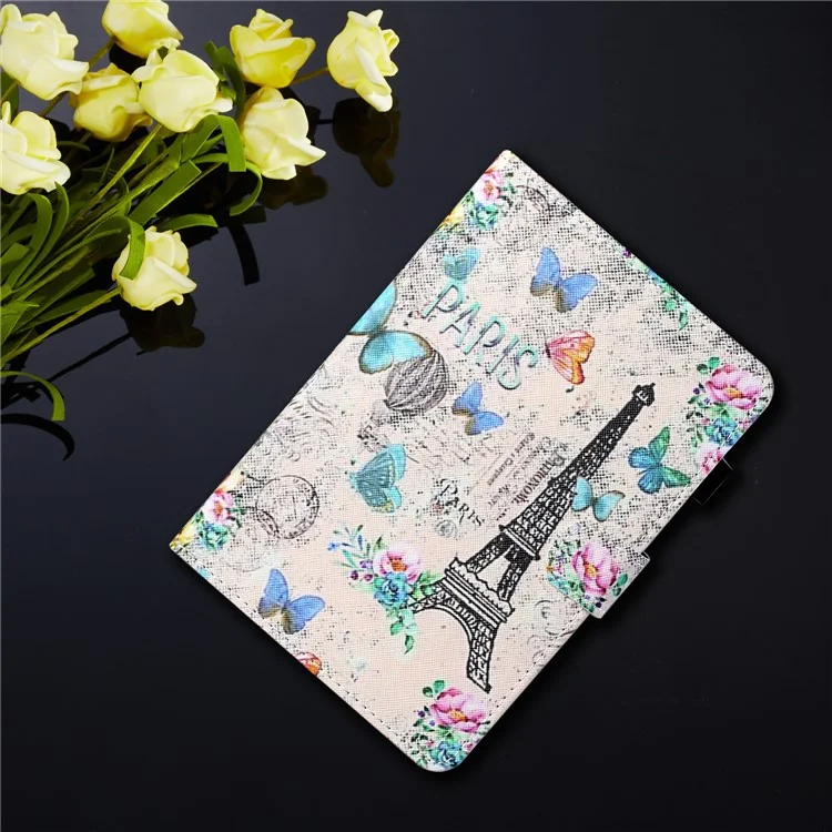Universal Pattern Printing Leather Tablet Case for iPad 9.7-inch (2017)/(2018)/iPad Air (2013)/Air 2 - Eiffel Tower