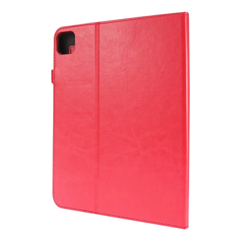 Crazy Horse Texture Two-Fold Design Leather Case for iPad Air (2020) / Air (2022) / iPad Pro 11-inch (2020) (2021) (2022) - Red