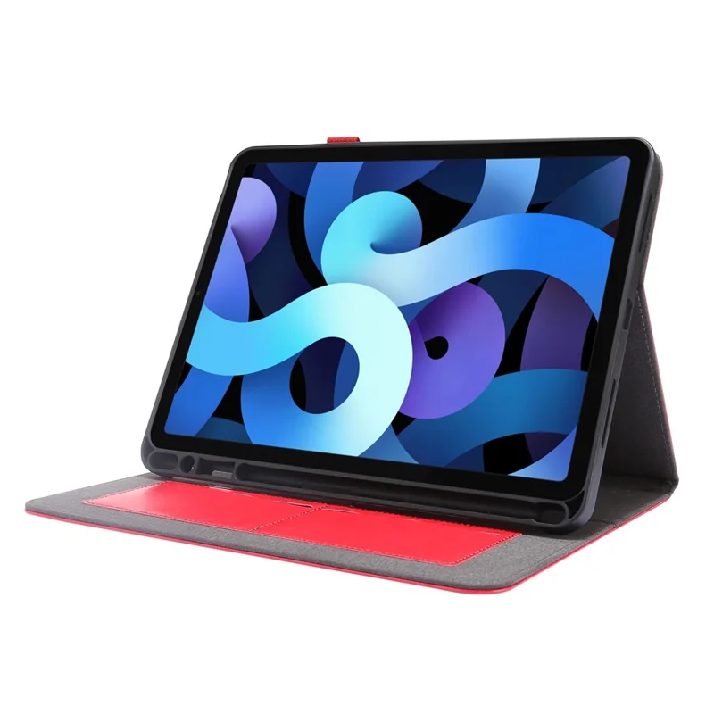 Crazy Horse Texture Two-Fold Design Leather Case for iPad Air (2020) / Air (2022) / iPad Pro 11-inch (2020) (2021) (2022) - Red