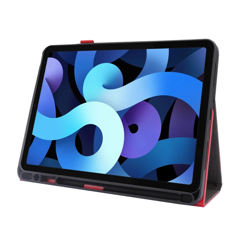 Crazy Horse Texture Two-Fold Design Leather Case for iPad Air (2020) / Air (2022) / iPad Pro 11-inch (2020) (2021) (2022) - Red