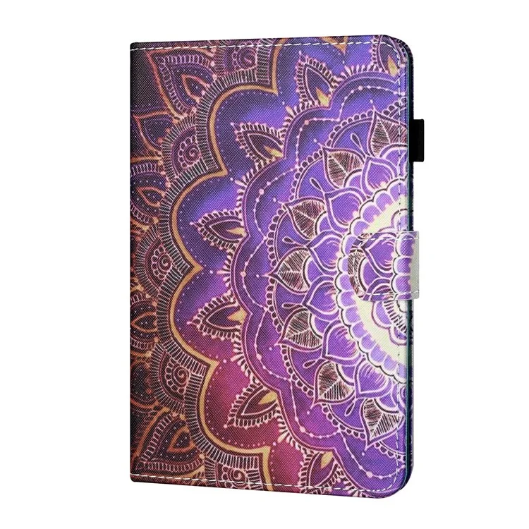 Motif D'impression en Cuir en Cuir Shell de Couverture Pour Ipad 10.2 (2021) / (2020) / (2019) / Ipad Air 10,5 Pouces (2019) - Mandala