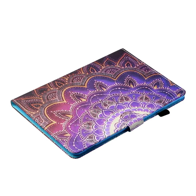 Motif D'impression en Cuir en Cuir Shell de Couverture Pour Ipad 10.2 (2021) / (2020) / (2019) / Ipad Air 10,5 Pouces (2019) - Mandala