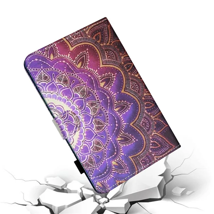 Motif D'impression en Cuir en Cuir Shell de Couverture Pour Ipad 10.2 (2021) / (2020) / (2019) / Ipad Air 10,5 Pouces (2019) - Mandala