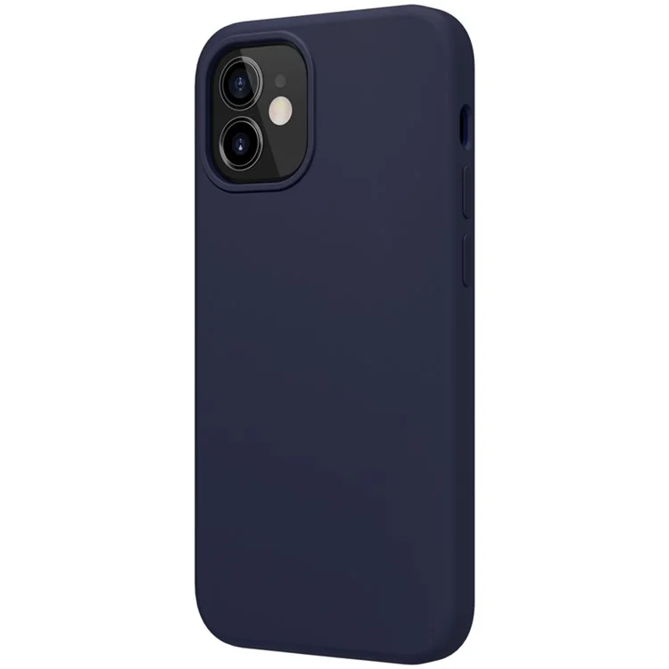 Tampa De Silicone Líquido Da Absorção Magnética Da Superfície Lisa De Nillkin Para O IPhone 12 Mini - Azul