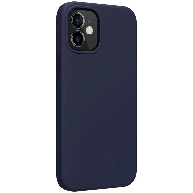 Tampa De Silicone Líquido Da Absorção Magnética Da Superfície Lisa De Nillkin Para O IPhone 12 Mini - Azul