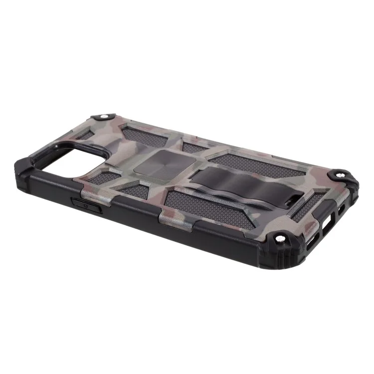 Camouflage Design Shock Absorption Phone Protective Shell for iPhone 12 Pro Max - Army Green