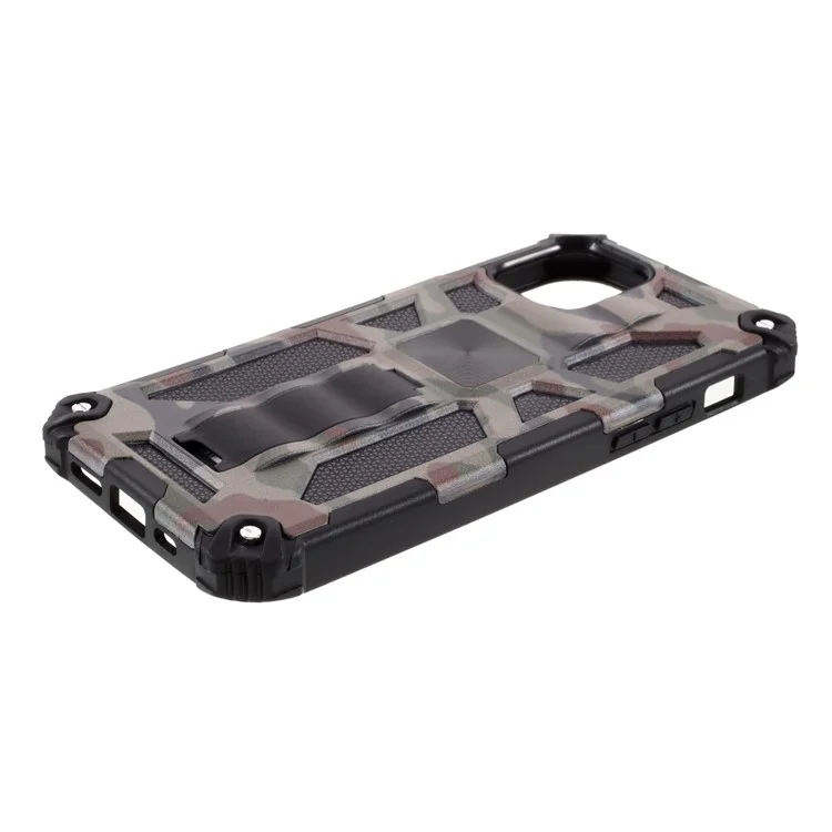 Camouflage Design Shock Absorption Phone Protective Shell for iPhone 12 Pro Max - Army Green