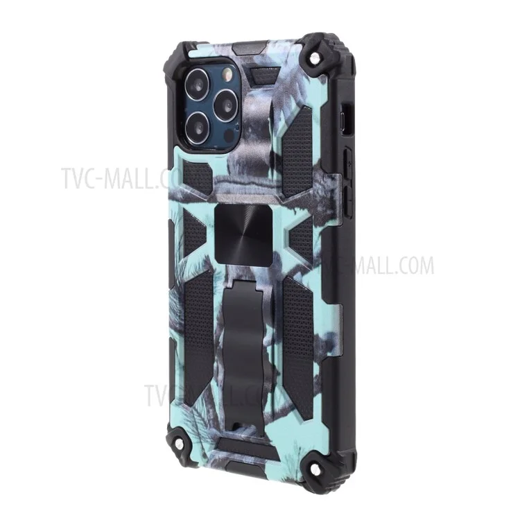 Camouflage Design Shock Absorption Phone Protective Shell for iPhone 12 Pro Max - Sky Blue