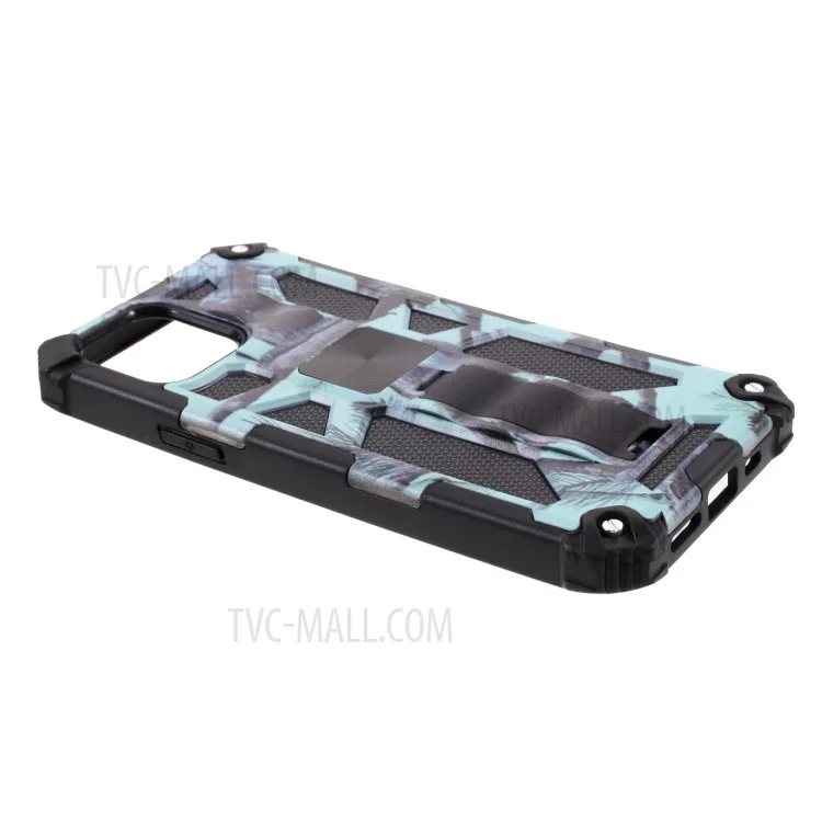 Camouflage Design Shock Absorption Phone Protective Shell for iPhone 12 Pro Max - Sky Blue