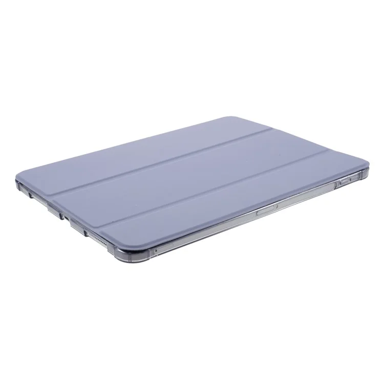 Cuir Mat + TPU Tablet Case Tri Fold Tablet Cover Shell Pour Ipad Air (2020) / Air (2022) - Violet