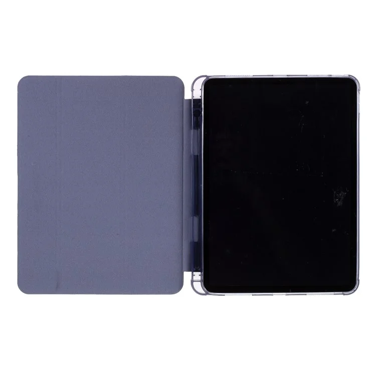 Cuir Mat + TPU Tablet Case Tri Fold Tablet Cover Shell Pour Ipad Air (2020) / Air (2022) - Violet