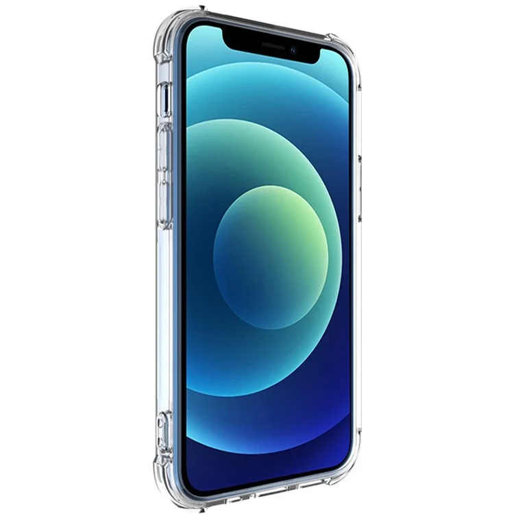Coque de protection intégrale en TPU à quatre coins gonflables avec film protecteur d'écran pour iPhone 12 - Transparent
