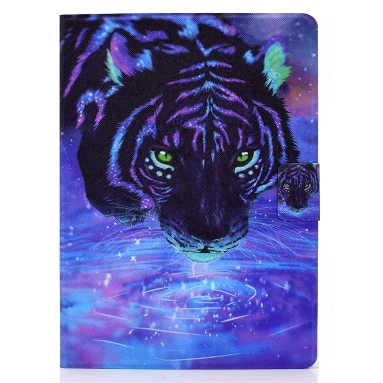 Capa de Tablet com Estampa de Couro PU para iPad Pro 11 polegadas (2021) / Air 11 (2024) / Air (2020) / Air (2022) - Tigre