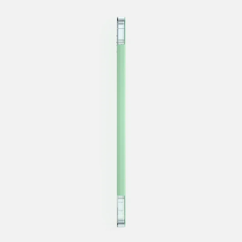 Transparent TPU + PU Leather Cover Case with Pen Slot for iPad 10.2 (2020) - Light Green