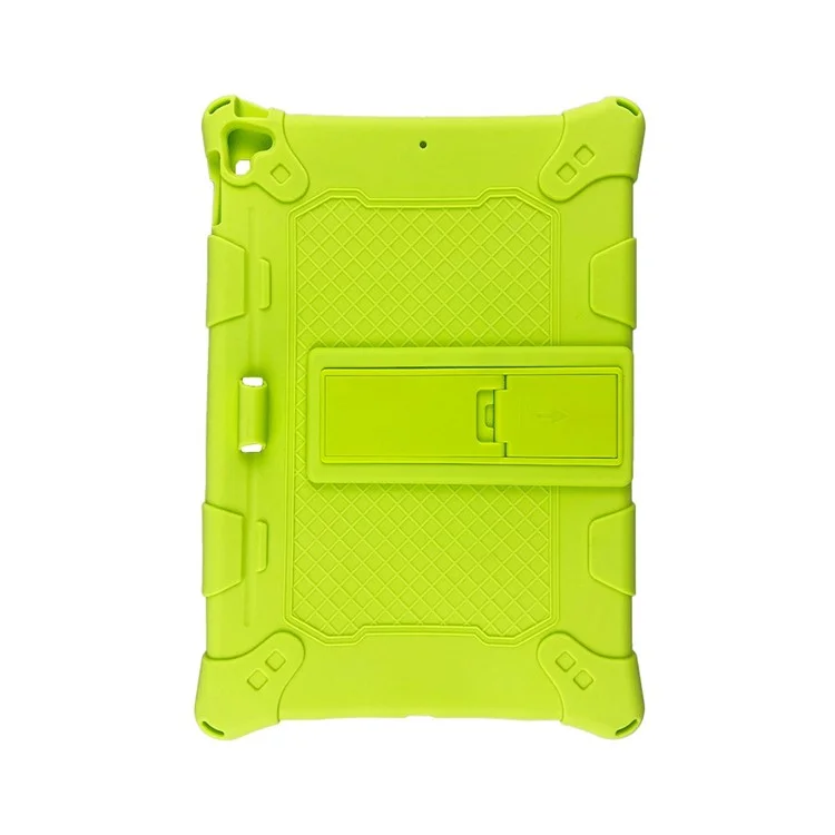 Shock Absorption Silicone Tablet Protector Case with Kickstand for iPad Air 10.5 inch (2019)/10.2 (2019)/10.2 (2020)/10.2 (2021) - Green