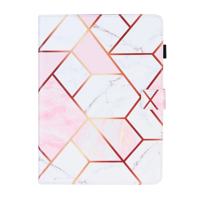 Shockproof Electroplating Marble Pattern Protective Tablet Case for iPad Pro 11-inch (2020) / (2021) / (2022) / Air (2020) / Air (2022) - Pink / White